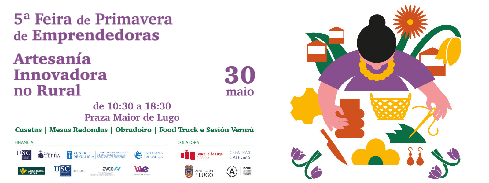 Feira de Primavera de Emprendedoras de Lugo: Artesanía Innovadora no Rural
